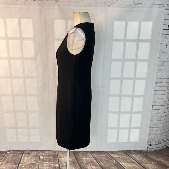 Betsey Johnson black rough seamed business professional sheath dress size 4 - Picture 8 of 12